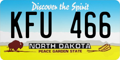 ND license plate KFU466