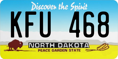 ND license plate KFU468