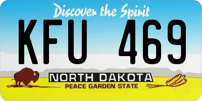 ND license plate KFU469