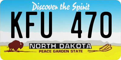 ND license plate KFU470