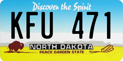 ND license plate KFU471