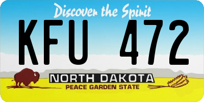 ND license plate KFU472