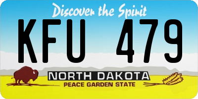 ND license plate KFU479