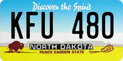 ND license plate KFU480