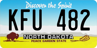 ND license plate KFU482