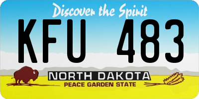 ND license plate KFU483