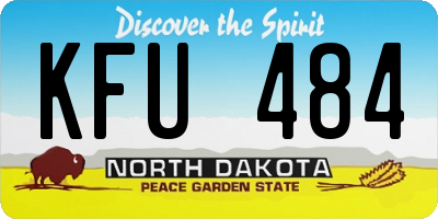 ND license plate KFU484