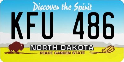 ND license plate KFU486