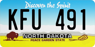 ND license plate KFU491