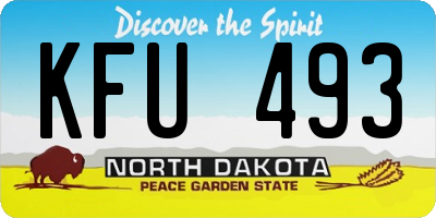 ND license plate KFU493
