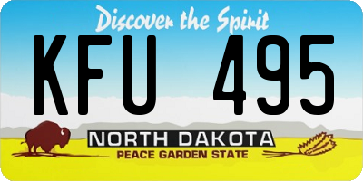 ND license plate KFU495