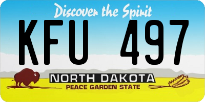 ND license plate KFU497