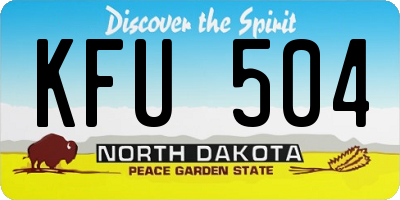 ND license plate KFU504