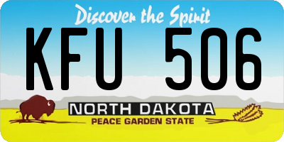 ND license plate KFU506