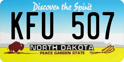 ND license plate KFU507