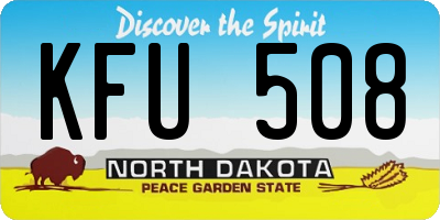 ND license plate KFU508