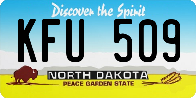 ND license plate KFU509