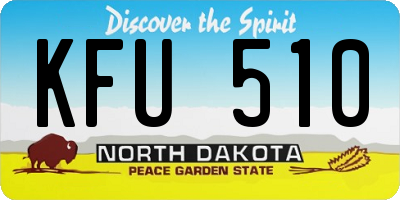 ND license plate KFU510
