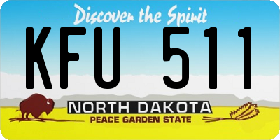 ND license plate KFU511