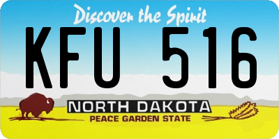 ND license plate KFU516