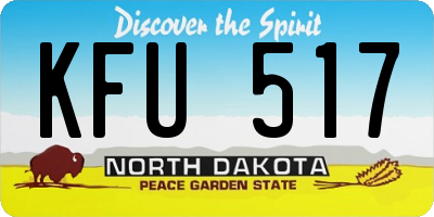 ND license plate KFU517