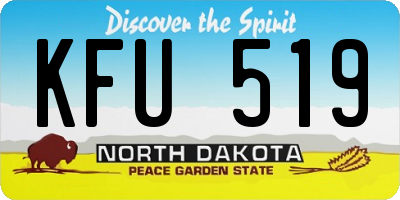 ND license plate KFU519