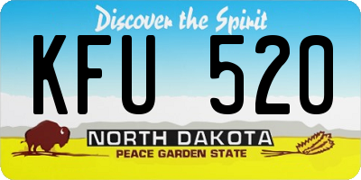 ND license plate KFU520