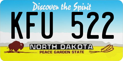 ND license plate KFU522