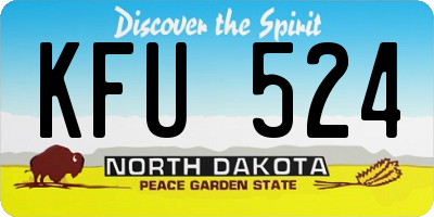 ND license plate KFU524