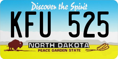 ND license plate KFU525