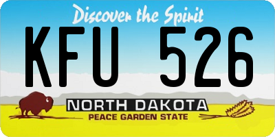 ND license plate KFU526