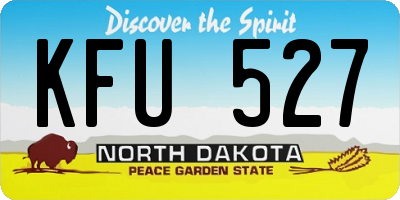 ND license plate KFU527
