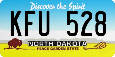 ND license plate KFU528