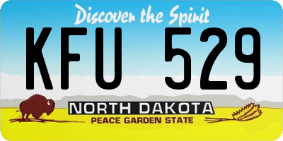 ND license plate KFU529