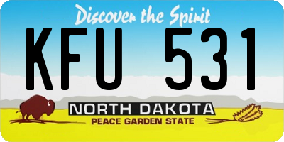 ND license plate KFU531