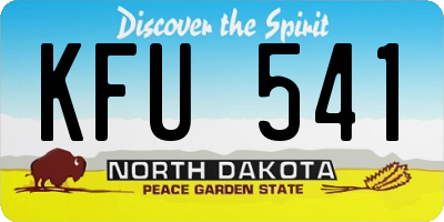 ND license plate KFU541