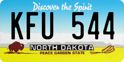 ND license plate KFU544