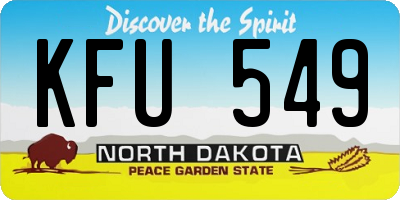 ND license plate KFU549