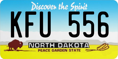 ND license plate KFU556