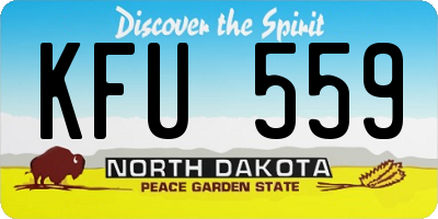 ND license plate KFU559