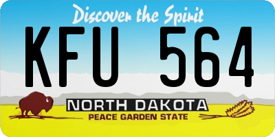 ND license plate KFU564