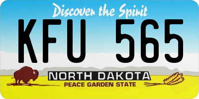 ND license plate KFU565