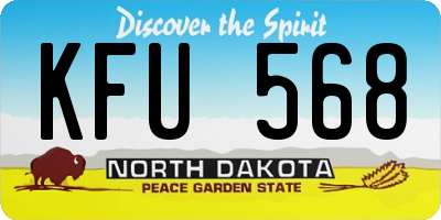 ND license plate KFU568