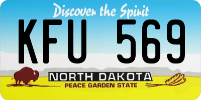 ND license plate KFU569