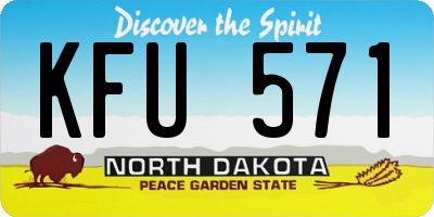 ND license plate KFU571