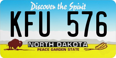 ND license plate KFU576