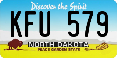 ND license plate KFU579