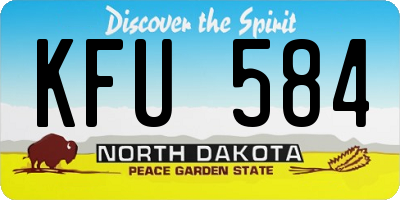 ND license plate KFU584