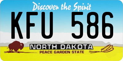ND license plate KFU586