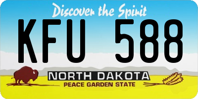 ND license plate KFU588